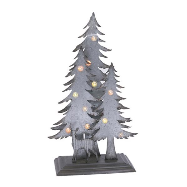 Gerson Gray 3-D Forest Scene Indoor Christmas Decor