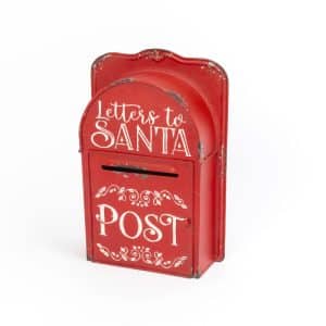 Gerson Red Santa Mailbox Indoor Christmas Decor 15.35 in.