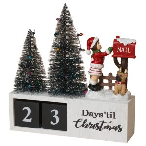 Gerson Multicolored Countdown Calendar Indoor Christmas Decor