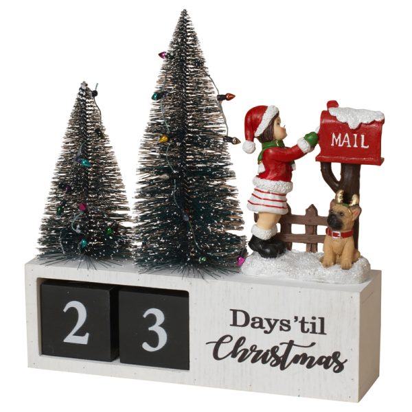 Gerson Multicolored Countdown Calendar Indoor Christmas Decor