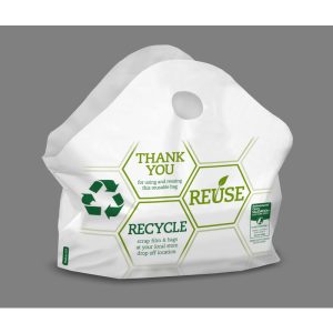 HLX PLY 17 in. H X 6 in. W X 18 in. L Polypropylene Shopping Bag with Handles 250 pk