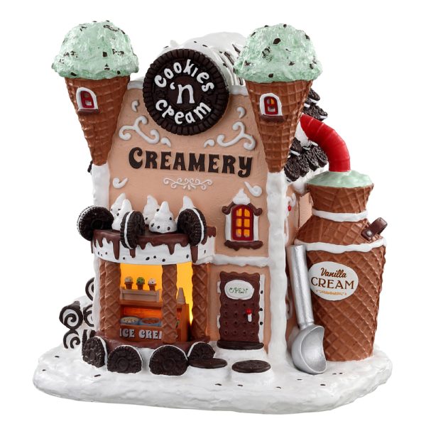 Lemax Multicolored Cookies 'N Cream Creamer Christmas Village