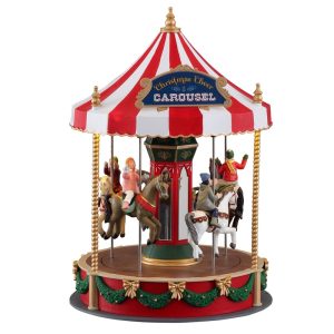 Lemax Multicolored Cheer Carousel Christmas Village