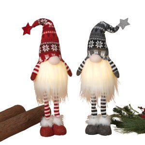 Gerson LED Holiday Gnome Indoor Christmas Decor