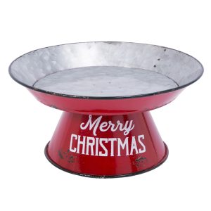 Gerson Red Serving Tray Indoor Christmas Decor