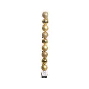 Decoris Gold Shatterproof Baubles Indoor Christmas Decor 2 in.