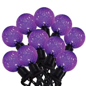 Celebrations LED Purple Faceted Globe Lights