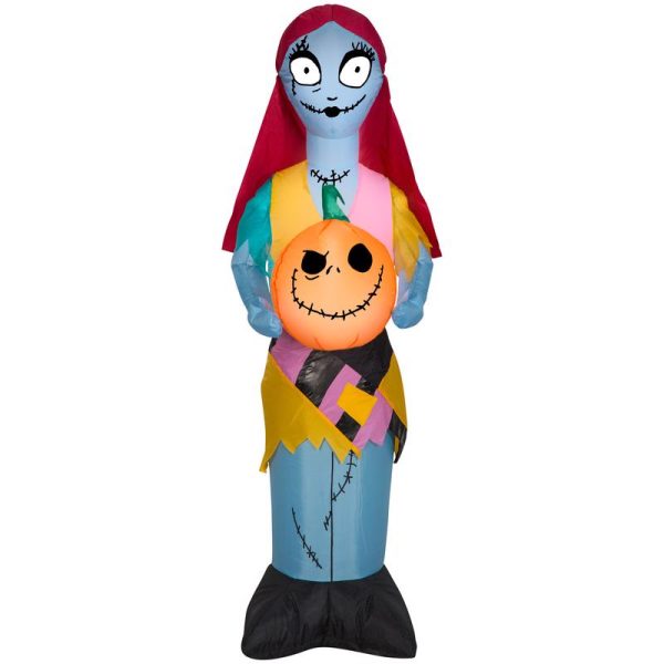 Gemmy Nightmare Before Christmas 3.5 ft. LED Jack Skellington Sally w/ Pumpkin Inflatable