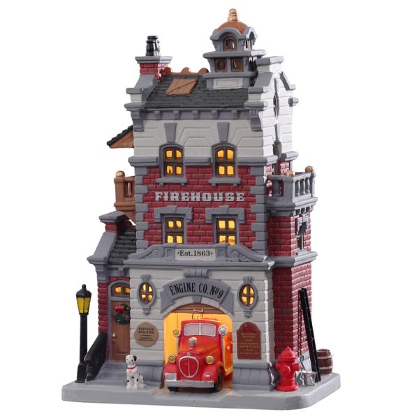 Lemax Multicolored Firehouse Engine Co. No. 9 Christmas Village