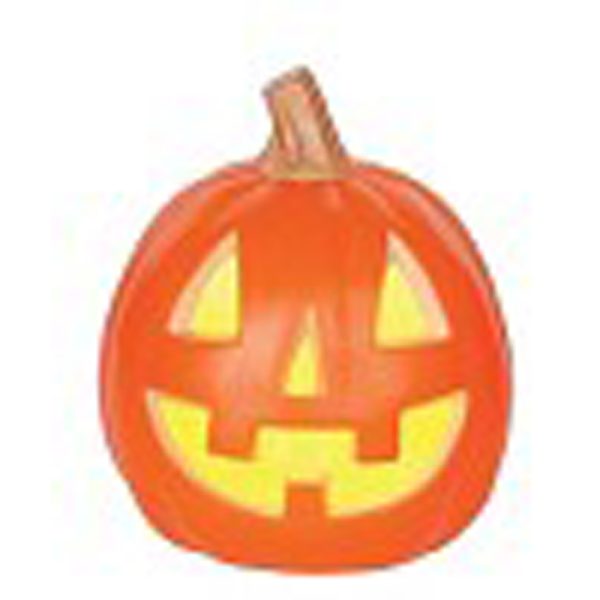Seasons Pumpkin Yellow 9 in. Prelit Pumpkin Halloween Decor
