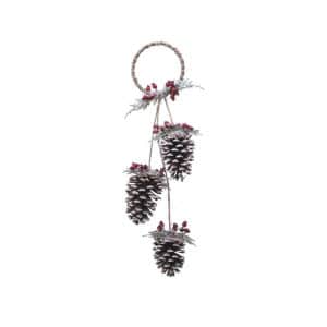Decoris Multicolored Pinecone with Berries Indoor Christmas Decor 23 in.