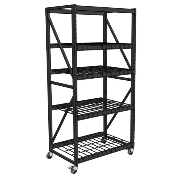 Retail First Inc BOPIS 42 in. H X 27 in. W X 82 in. L Black Widespan Display Rack Metal