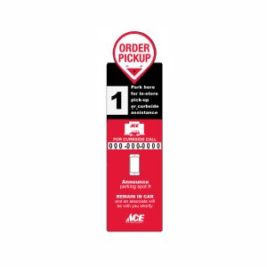 BOPIS Outdoor Beacon Black/Red Sign Kit 1 pk