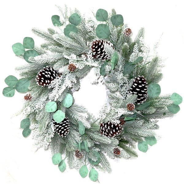 Celebrations Multicolored Frosted Pine Cone Wreath Indoor Christmas Decor