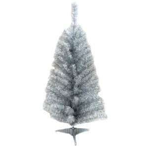 Celebrations Silver Tinsel Tree Indoor Christmas Decor