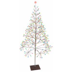 Celebrations Platinum LED Multi 53 in. Shimmering Tree Pathway Decor