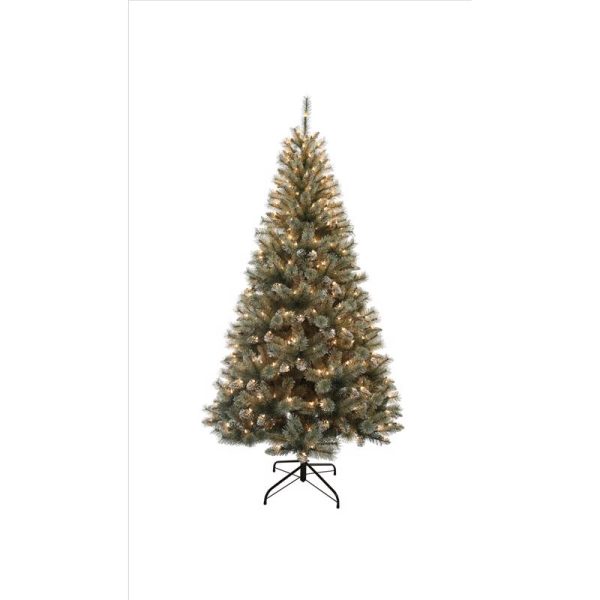 Celebrations 7 ft. Full Incandescent 400 lights Frosted Cashmere Christmas Tree