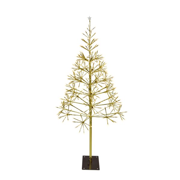 Celebrations Platinum LED Warm White 53 in. Shimmering Tree Pathway Decor