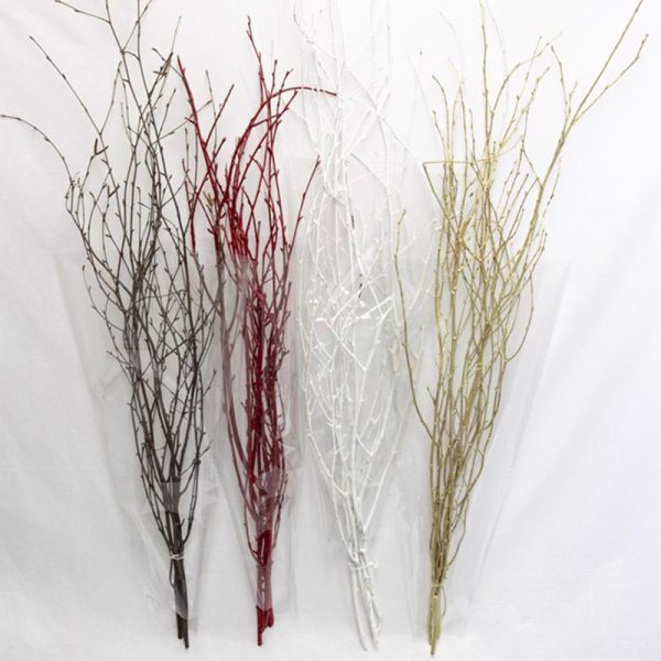 Winter Woods 4 ft. Pencil Porch Pot Birch Branches Entrance Tree