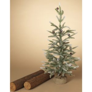 Gerson 2 ft. Slim Glittered Pine Christmas Tree