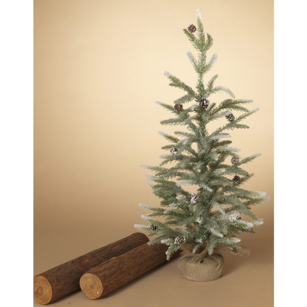 Gerson 2 ft. Slim Glittered Pine Christmas Tree