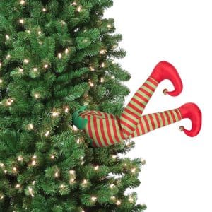 Mr. Christmas Green/Red Elf Kickers Indoor Christmas Decor 6.4 in.