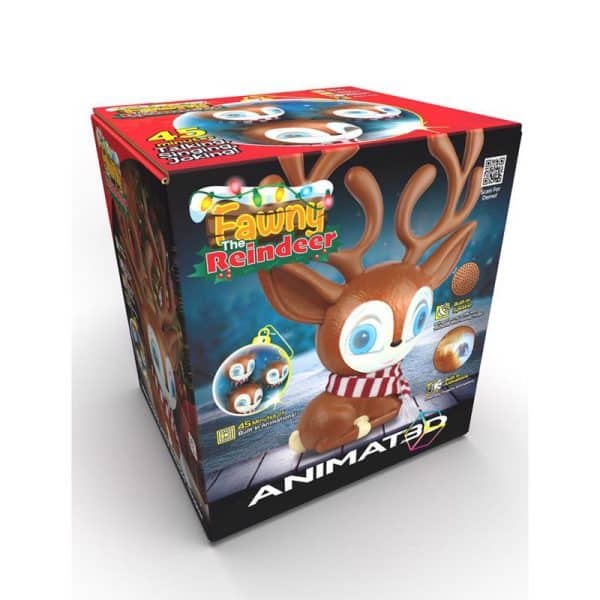 Mindscope Animat3D Multicolored Fawny The Reindeer Indoor Christmas Decor 10 in.