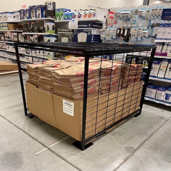 WM Display Group 55 in. H X 49 in. W X 53 in. L Black Pallet Security Cage 1 pk