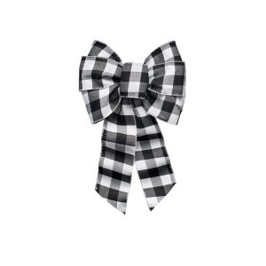 Holiday Trims Black/White 7 Loop Christmas Indoor Christmas Decor