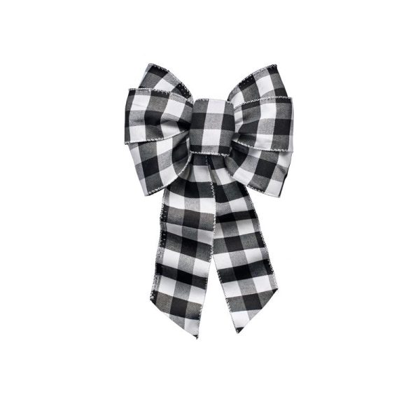 Holiday Trims Black/White 7 Loop Christmas Indoor Christmas Decor