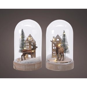Decoris LED Multicolored Christmas Cloche Indoor Christmas Decor