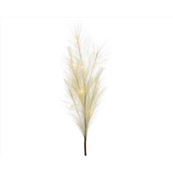 Lumineo Off White Pampas Plume Indoor Christmas Decor 27.6 in.