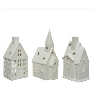 Decoris LED White Tealight House Indoor Christmas Decor