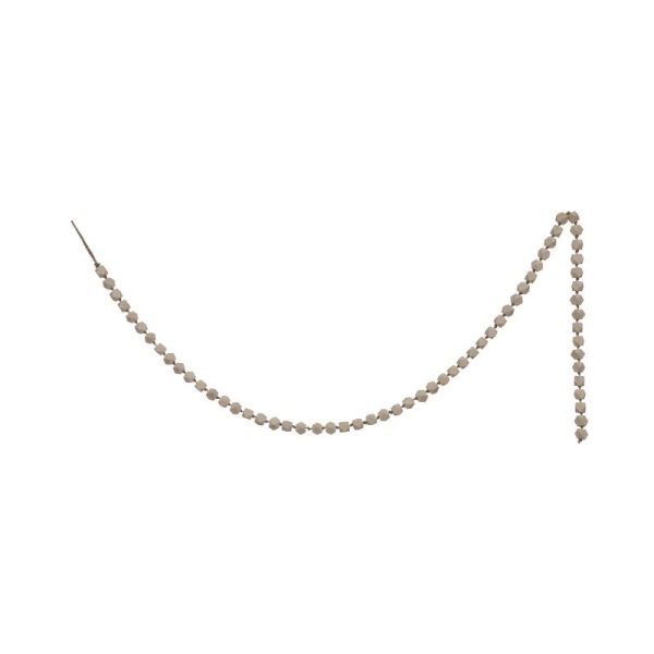 Creative Co-Op White Bead Garland Indoor Christmas Decor