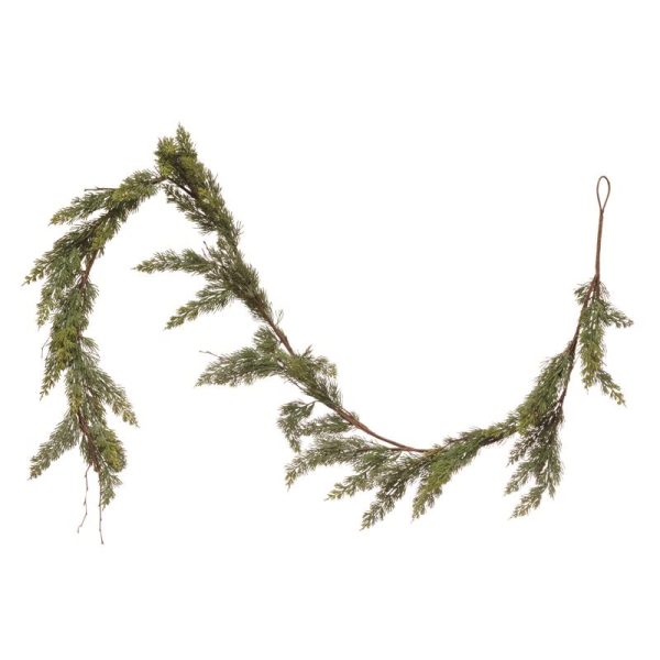 Creative Co-Op 7 ft. L Artificial Cedar Garland