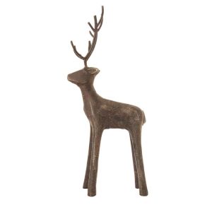 Creative Co-Op Gray Standing Deer Indoor Christmas Decor