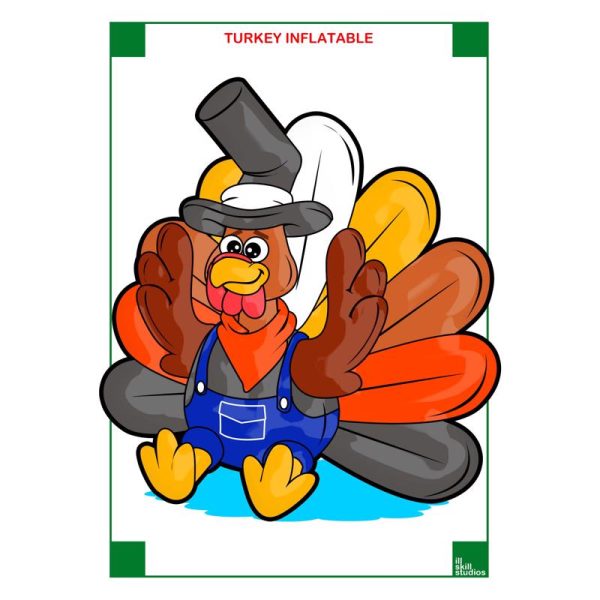 Celebrations 6 ft. Prelit Turkey Inflatable