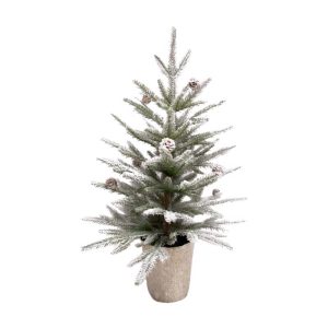 Celebrations Green Tree with Basket Indoor Christmas Decor