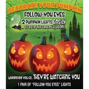 Pumpkin Masters 9 in. Follow-You Eyes Lights