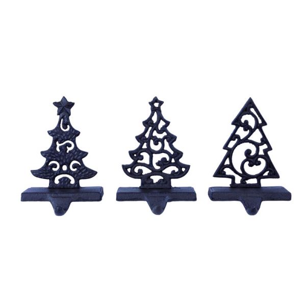 Transpac Black Tree Stocking Holder Indoor Christmas Decor