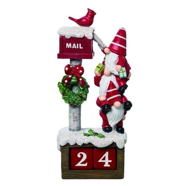 Transpac Multicolored Gnome Countdown Indoor Christmas Decor