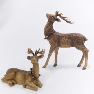 Gerson Brown Deer Figurine Indoor Christmas Decor