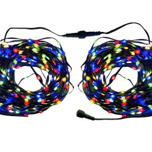 Celebrations Gold LED Micro Multicolored 200 ct String Christmas Lights 33 ft.
