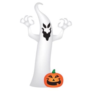Gemmy Airblown 9 ft. LED Prelit Ghost and Pumpkin Inflatable