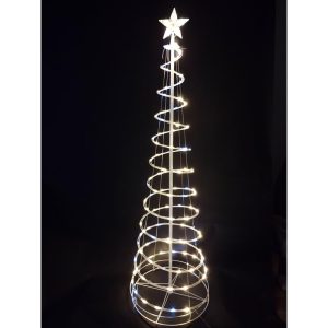 Celebrations LED 72 in. Spiral Cone with Star Yard Decor