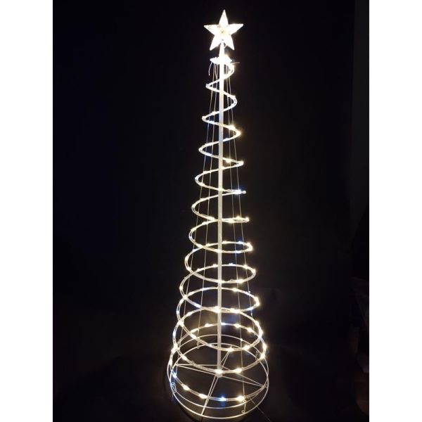 Celebrations LED 72 in. Spiral Cone with Star Yard Decor
