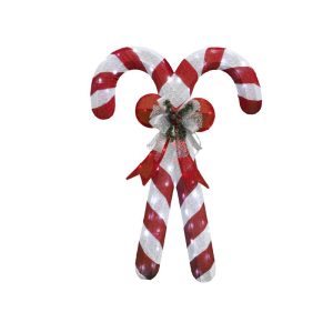 Celebrations LED Red/White 42 in. Lighted Candy Can Yard Decor