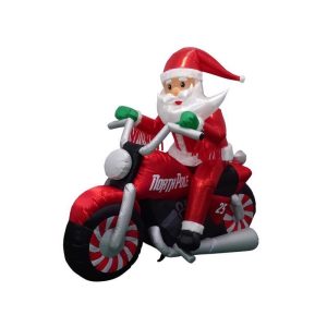 Gemmy Airblown LED 7 ft. Santa on Motorcycle Inflatable