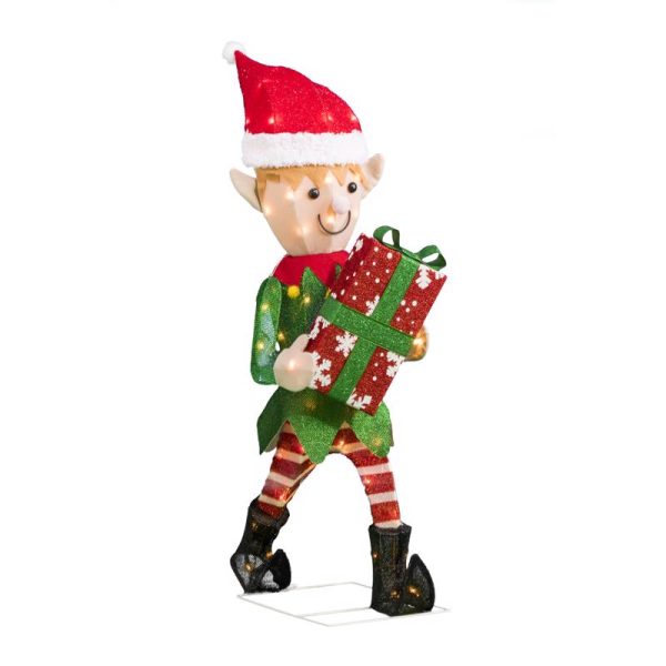 Celebrations Incandescent Clear 37 in. Lighted Elf Yard Decor