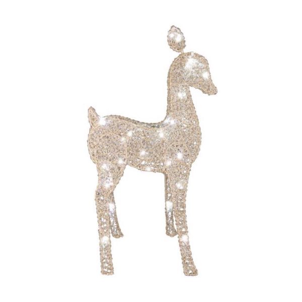 Gemmy Flat-tastics LED White 28 in. Starry Night A Frame Doe Yard Decor